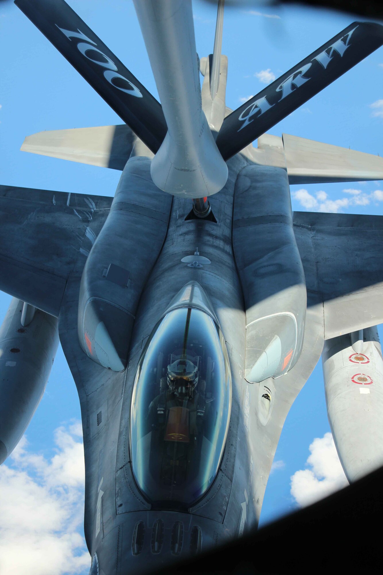 A U.S. Air Force KC-135 Stratotanker supports exercise Iniochos 21 near Souda Bay Air Base, Greece, April 20, 2021. The exercise enhanced combat readiness and fighting capability, while providing participants the opportunity to develop capabilities and conduct complex operations in a multinational, joint-force environment. (Courtesy Photo)