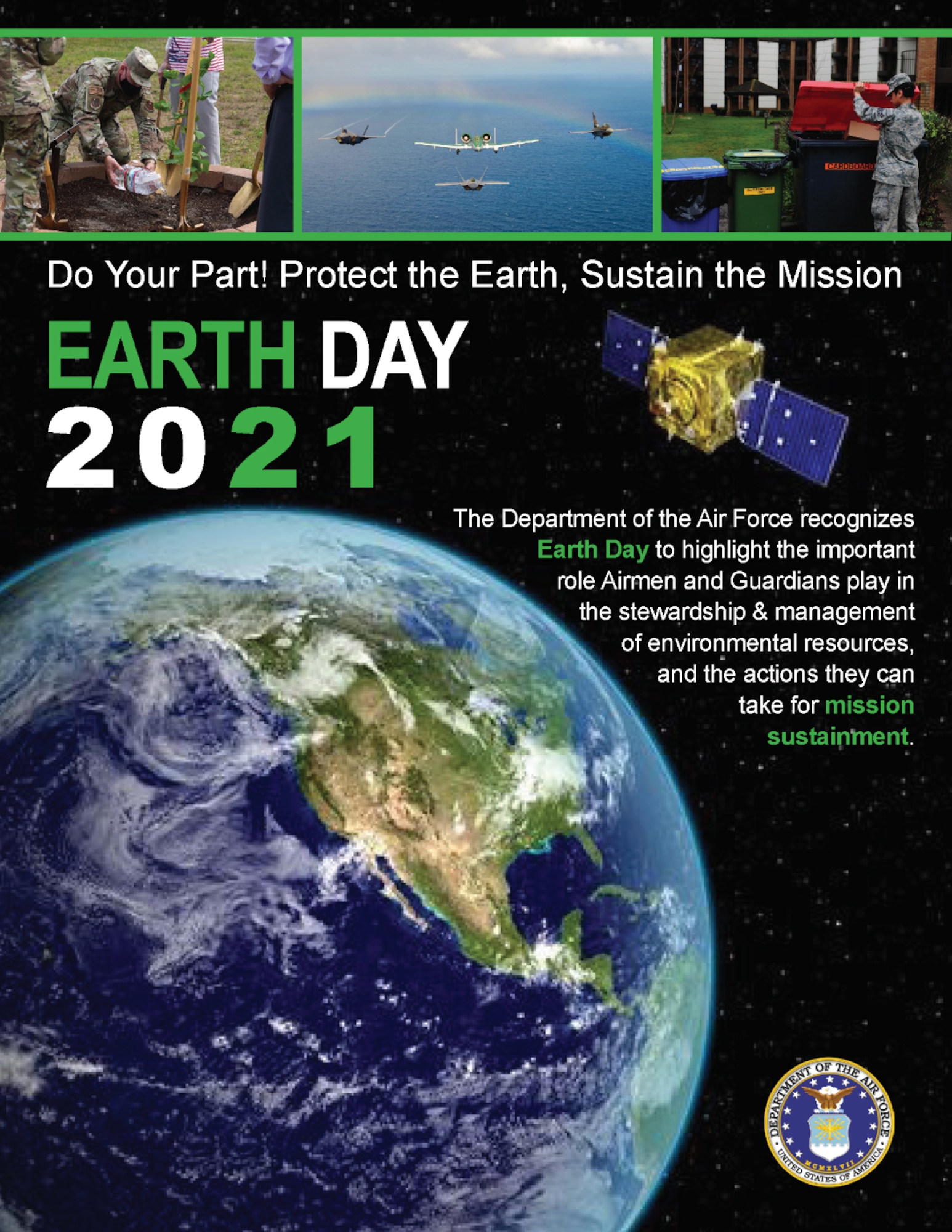 The Air Force celebrates Earth Day 2021.