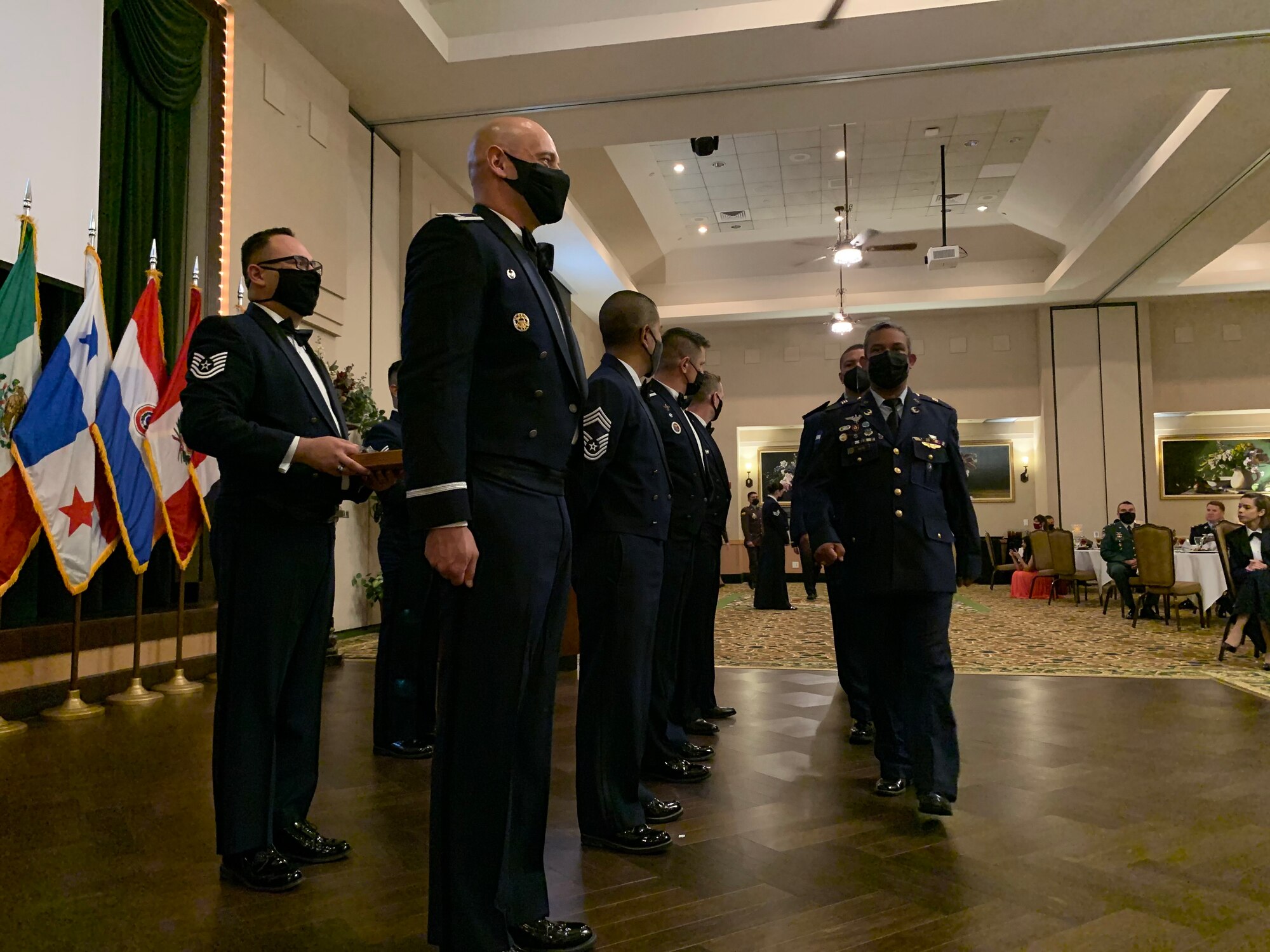 JOINT BASE SAN ANTONIO-LACKLAND, Texas --Approximately 150 members of the Inter-American Air Forces Academy and distinguished guests gathered at a graduation for nearly 60 students from partner nations and the U.S. Air Force here April 15, 2021.