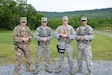This year's winning team of the Pennsylvania National Guard Combined Arms Match: Senior Airman Nicholas Yakovich, Tech. Sgt. Shawn McCreary, Staff Sgt. Robert Lydic and Chief Master Sgt. Edward Altmyer. All are assigned to the 171st Air Refueling Wing, Pennsylvania National Guard. The two-day six event competition was held at Fort Indiantown Gap, Pennsylvania May 31 to June 2. (U.S. Army National Guard photo by Lt. Col. Angela King-Sweigart)