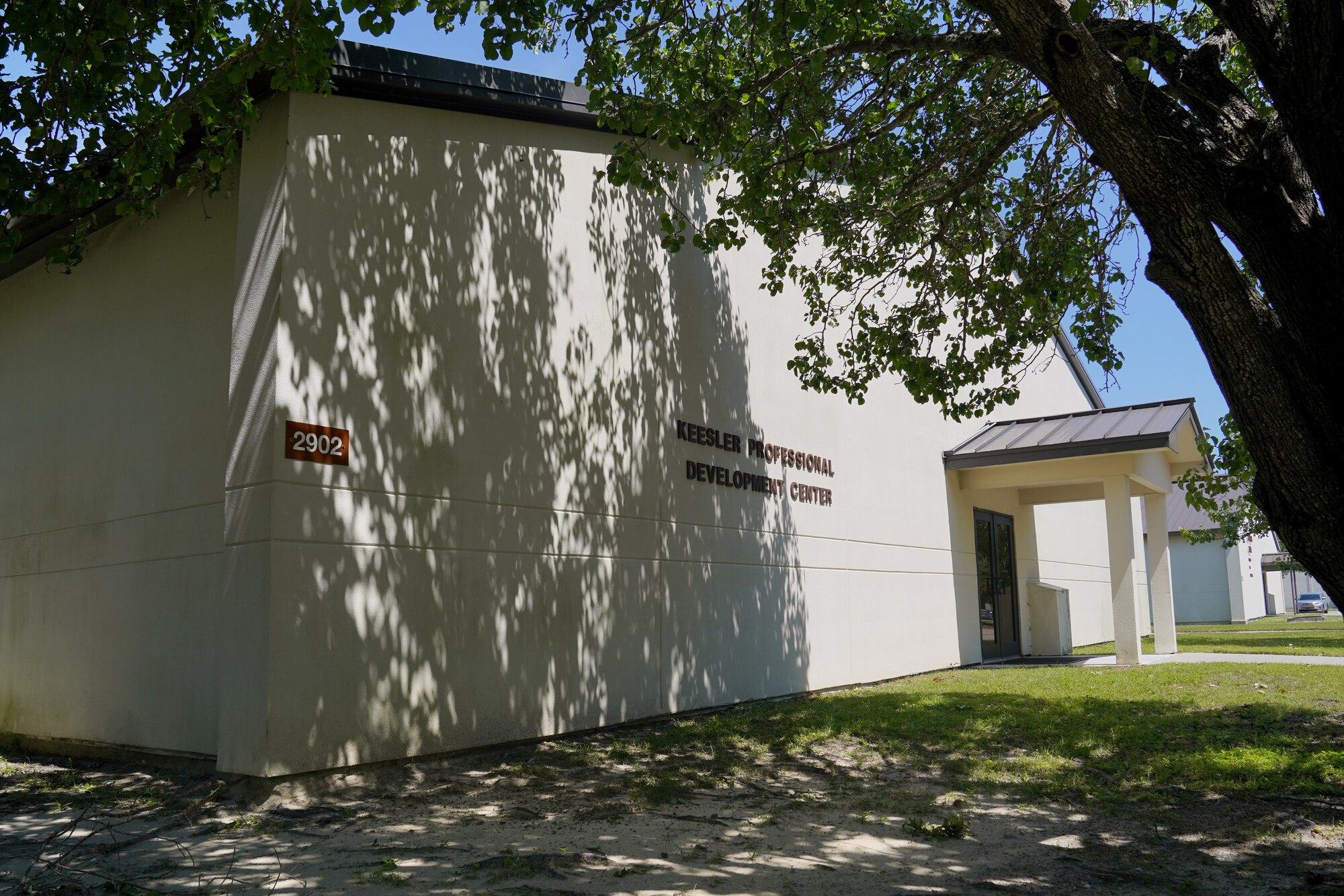 The Professional Development Center is located on Gen. Chappie James Avenue and E Street, Building 2902. The PDC provides personal and professional development opportunities for service members. (U.S. Air Force photo by Senior Airman Seth Haddix)