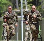 Idaho Army National Guardsman Capt. John Bomsta and his teammate, Sgt. 1st Class Nathan Smith from the West Virginia Army National Guard, finish as the National Guard’s top team April 18, 2021, at the U.S. Army’s Best Ranger Competition and 10th out of 51 U.S. Army teams.