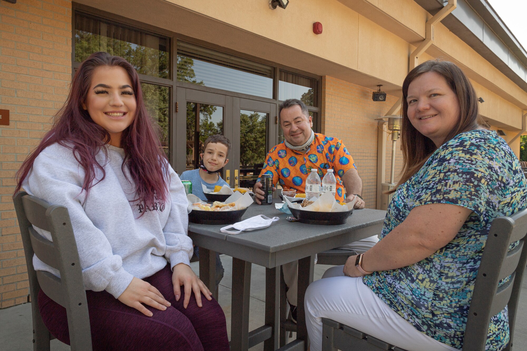Photo of a family sitting together