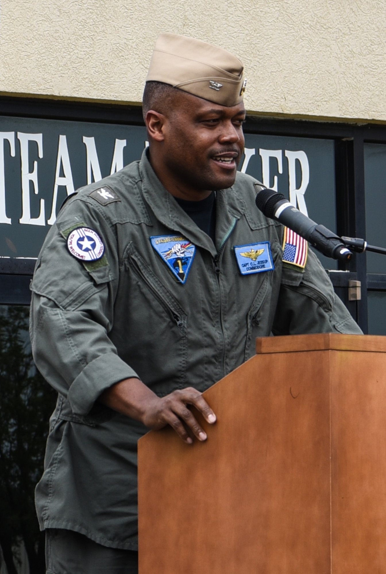 Man at podium