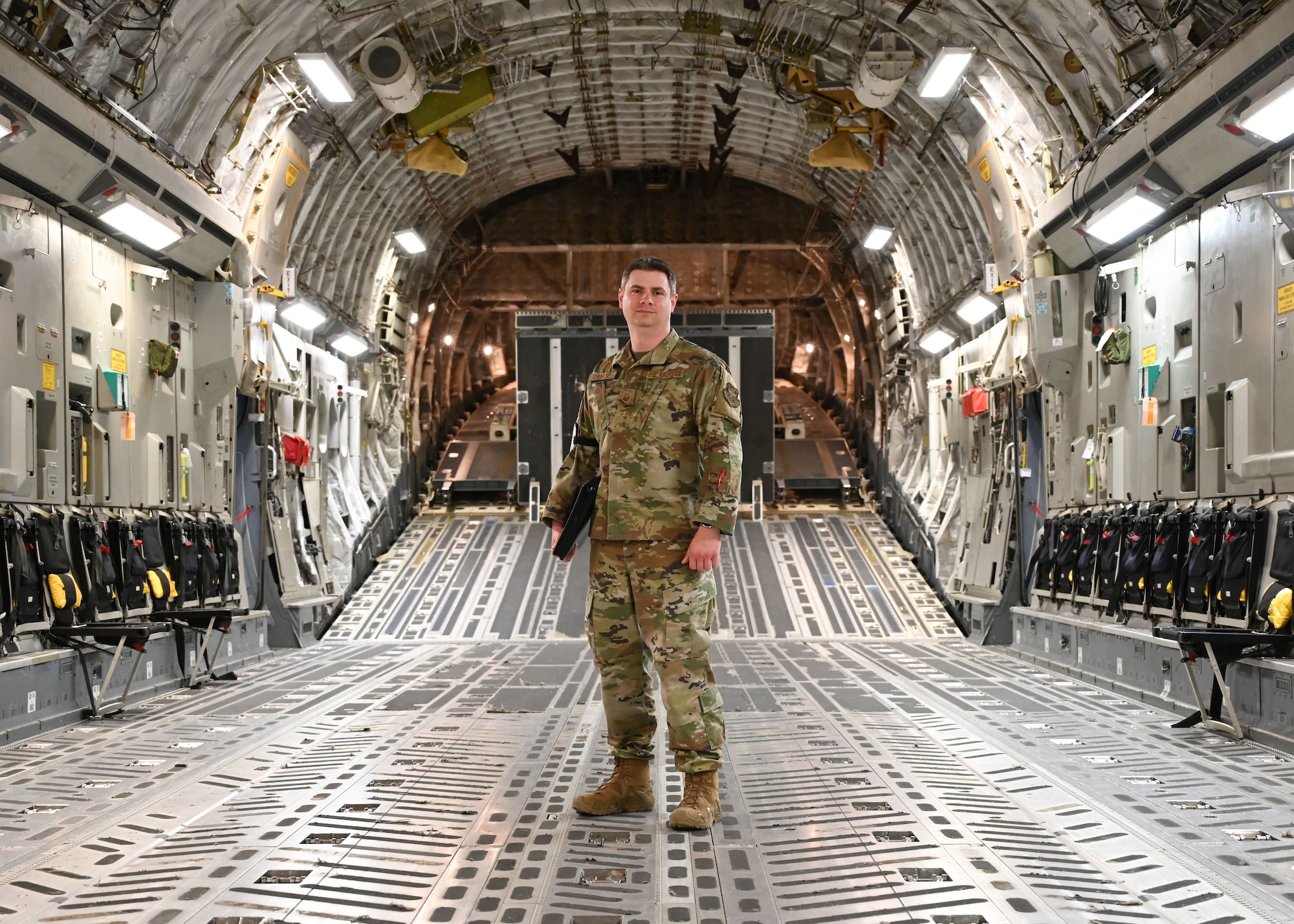 U.S. Air Force Master Sgt. Anthony DiMase is the 62nd Maintenance Squadron lead production superintendent at Joint Base Lewis-McChord, Washington. DiMase works with Airmen in different maintenance specialties to ensure Team McChord’s 40 C-17 Globemaster III aircrafts are ready to take flight. (U.S. Air Force photo by Airman 1st Class Callie Norton)