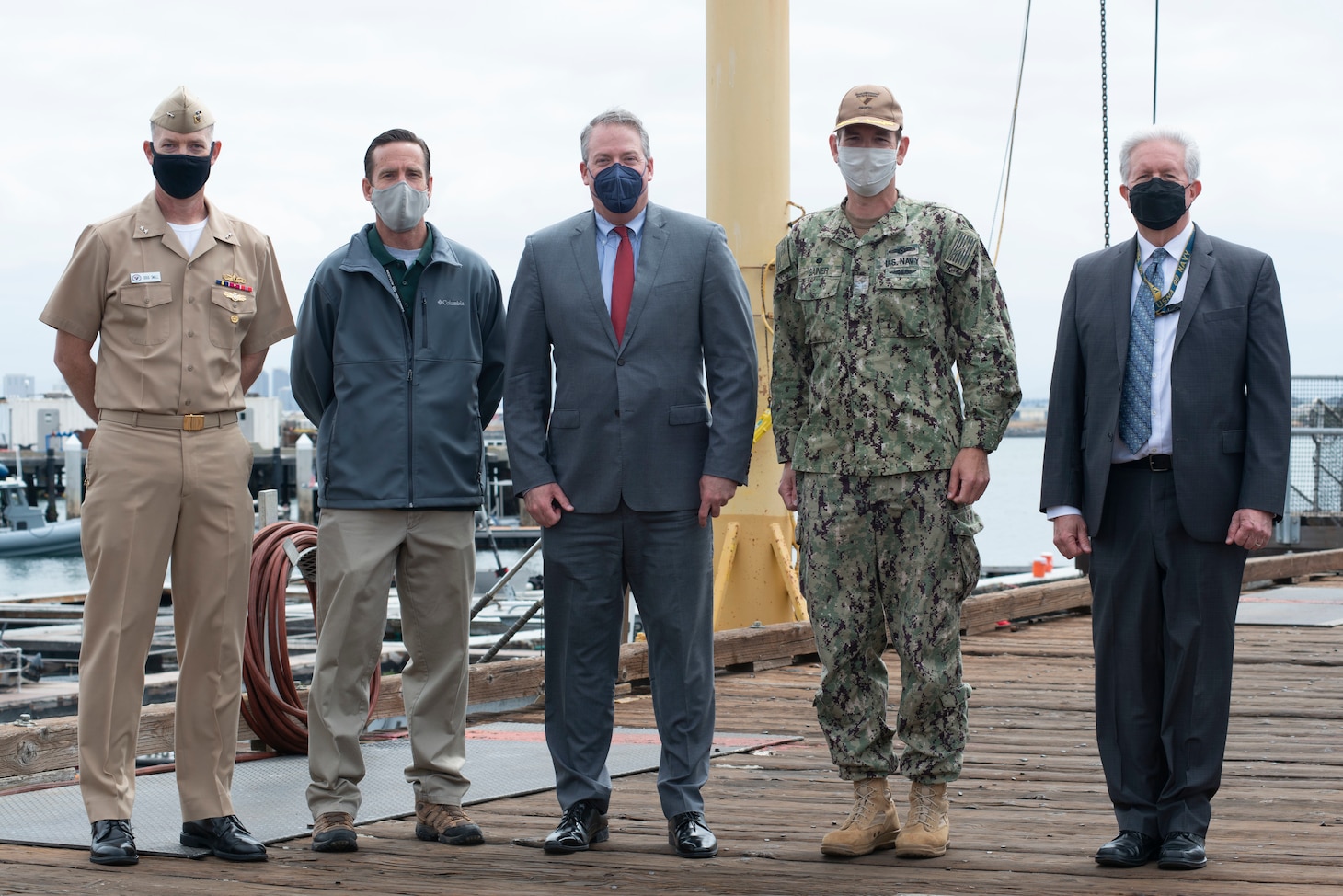 NAVWAR and NIWC Pacific leaders meet with Acting Secretary of the Navy Thomas W. Harker in San Diego, April 21, 2021.