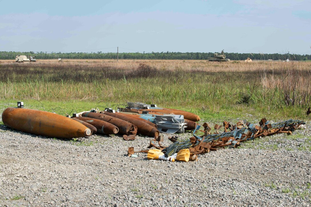 Approximately 90 bomb dummy units (BDU) were cleared at Dare County Bomb Range, North Carolina, April 19, 2021.