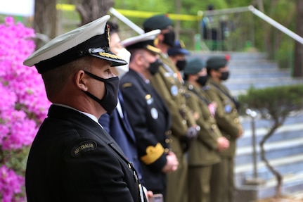 United Nations Command servicemembers from Australia and New Zealand watch the Battle of Gapyeong memorial service in Gapyeong, South Korea.

This year marks the 70th anniversary of the battle of Gapyeong and UNC personnel were honored to observe and participate in the memorial ceremonies held in Gayeong Valley.