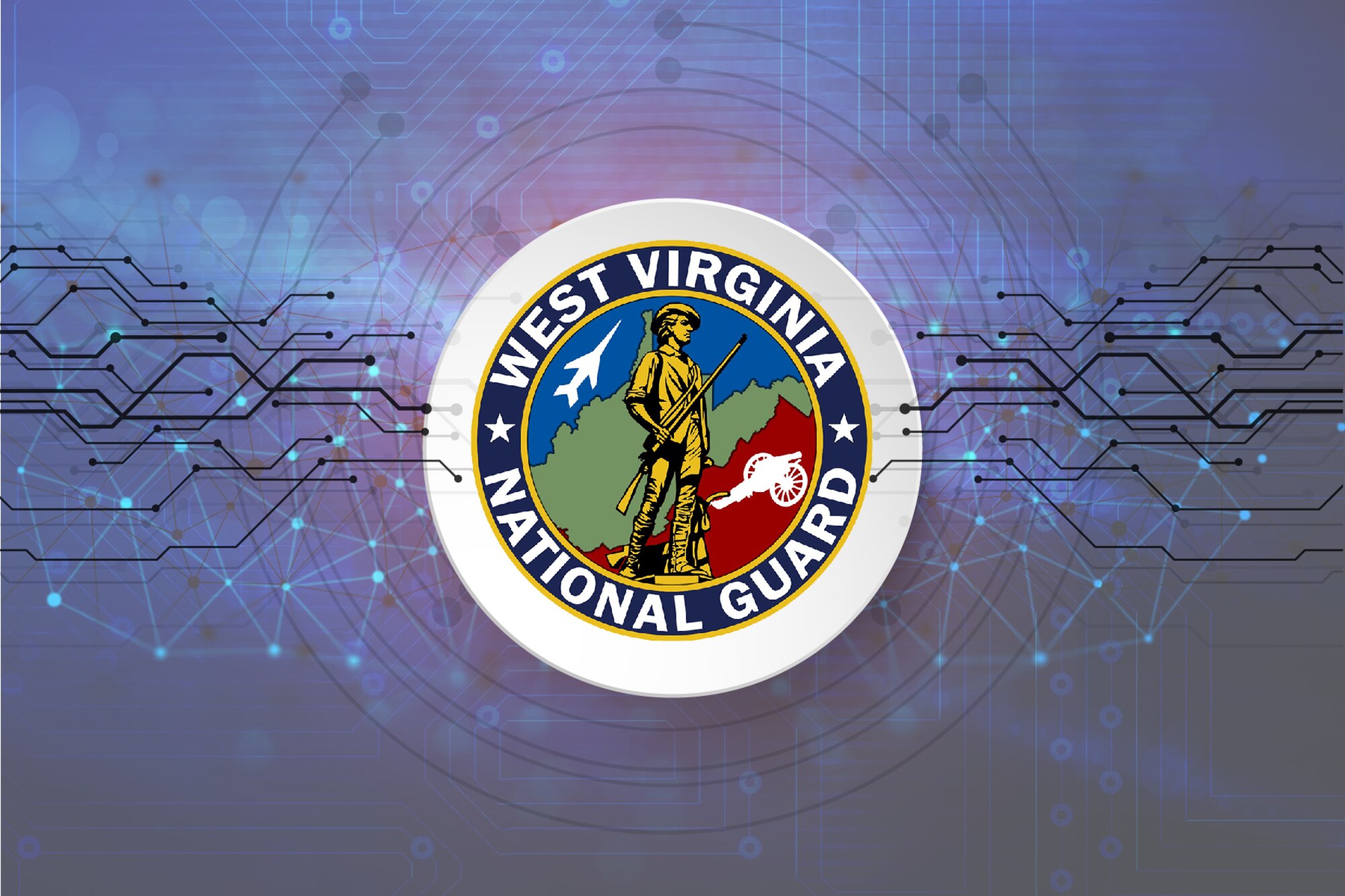 Graphic depicting West Virginia National Guard cyber initiative.