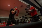 U.S. Marine Corps boxers practice fighting techniques on Marine Corps Base Camp Lejeune, N.C., April 20.