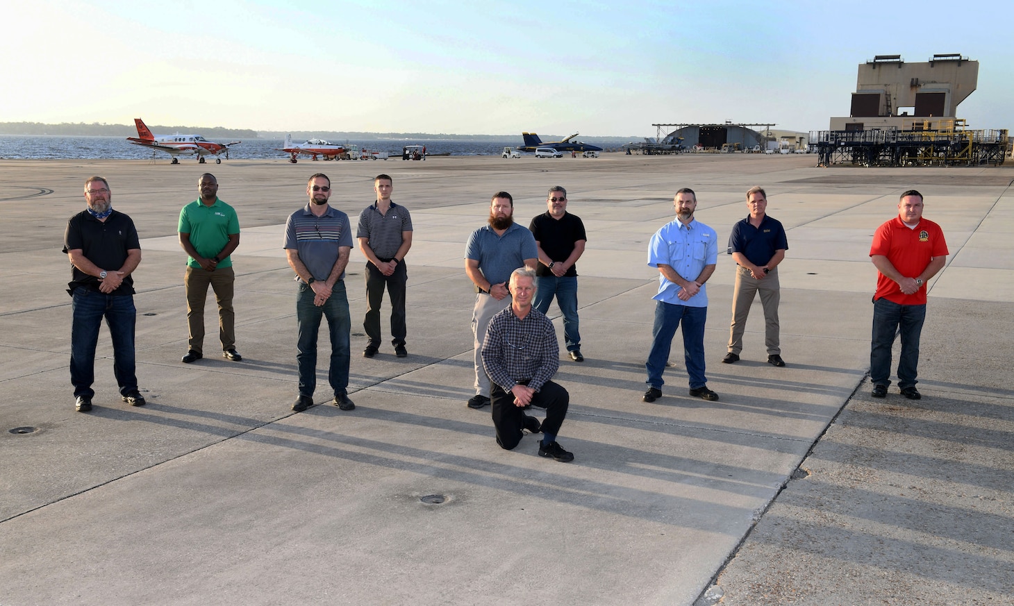 The leadership team from the Trainers Production Line at Fleet Readiness Center Southeast.