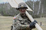 First Sergeant Andrew DeVito, assigned to U.S. Army Medical Department Activity-Bavaria, helps prepare for an event during the MEDDAC Bavaria Best Warrior Competition.  DeVito was selected as the best first sergeant and will join Regional Health Command Europe's best junior officer, noncommissioned officer, and Soldier at Fort Shafter, Hawaii in July to compete for the U.S. Army Medical Command Best Leader title.