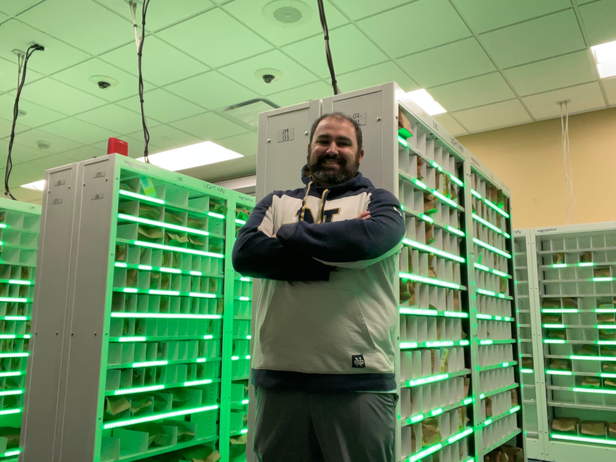 Ryan Porterfield manages Pharmacy Flight systems in three different locations at Wright-Patterson Air Force Base, including 27 lightway dispensing cabinets used in outpatient services. He was selected as the 88th Air Base Wing’s 2020 Civilian Category I of the Year. (Contributed photo)