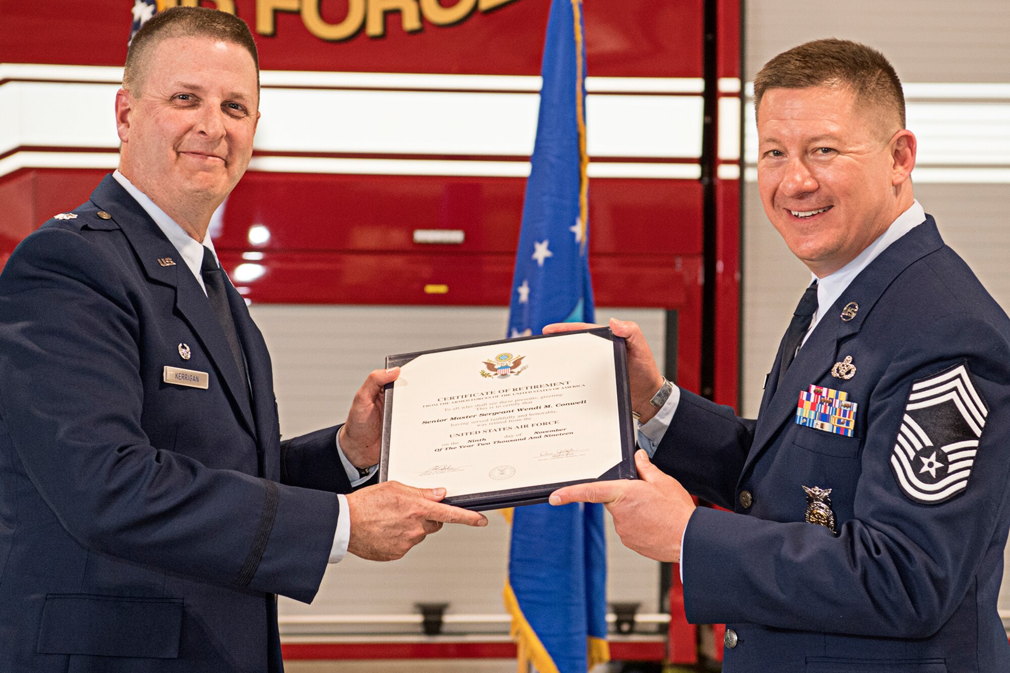 Dehner's retirement ceremony was held April 24, 2021 and was attended by family, friends and coworkers. (U.S. Air Force photo/Douglas Hays)