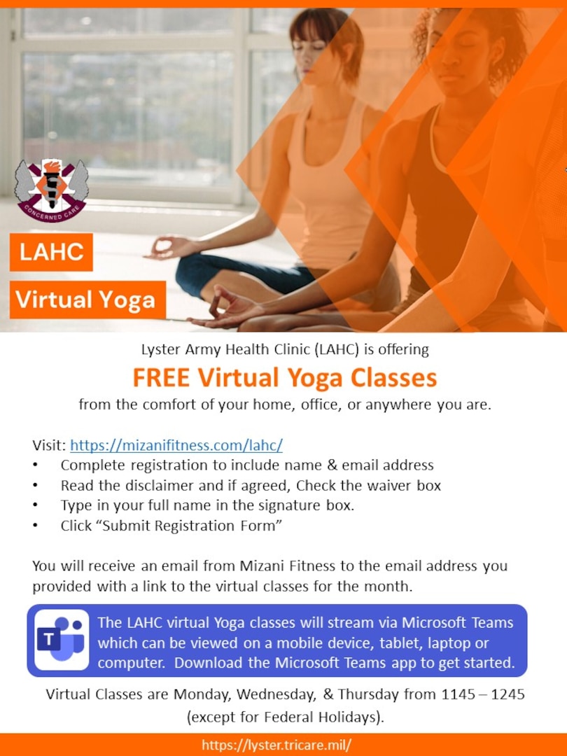 Virtual Yoga > Lyster Army Health Clinic > Articles