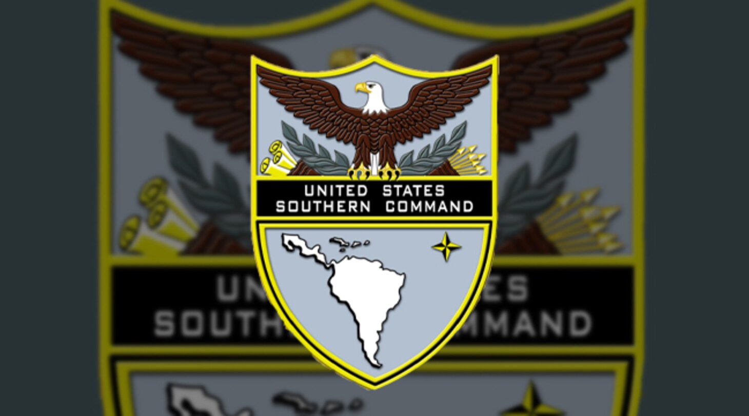 A graphic logo for U.S. Southern Command. (U.S. Navy graphic by Mass Communication Specialist 2nd Class Raymond Maddocks)