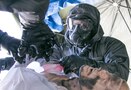 A CBRN specialist conducts decontamination training during exercise Guardian Response 18.