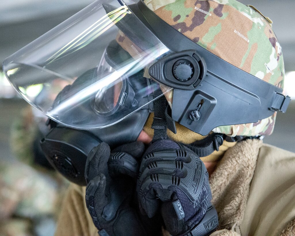 U.S. Air Force Airmen from the 133rd Airlift Wing and U.S. Army National Guard Soldiers participate in civil disturbance control training strengthening partnerships between local law enforcement and the Minnesota National Guard in St. Paul, Minn., April 20, 2021.