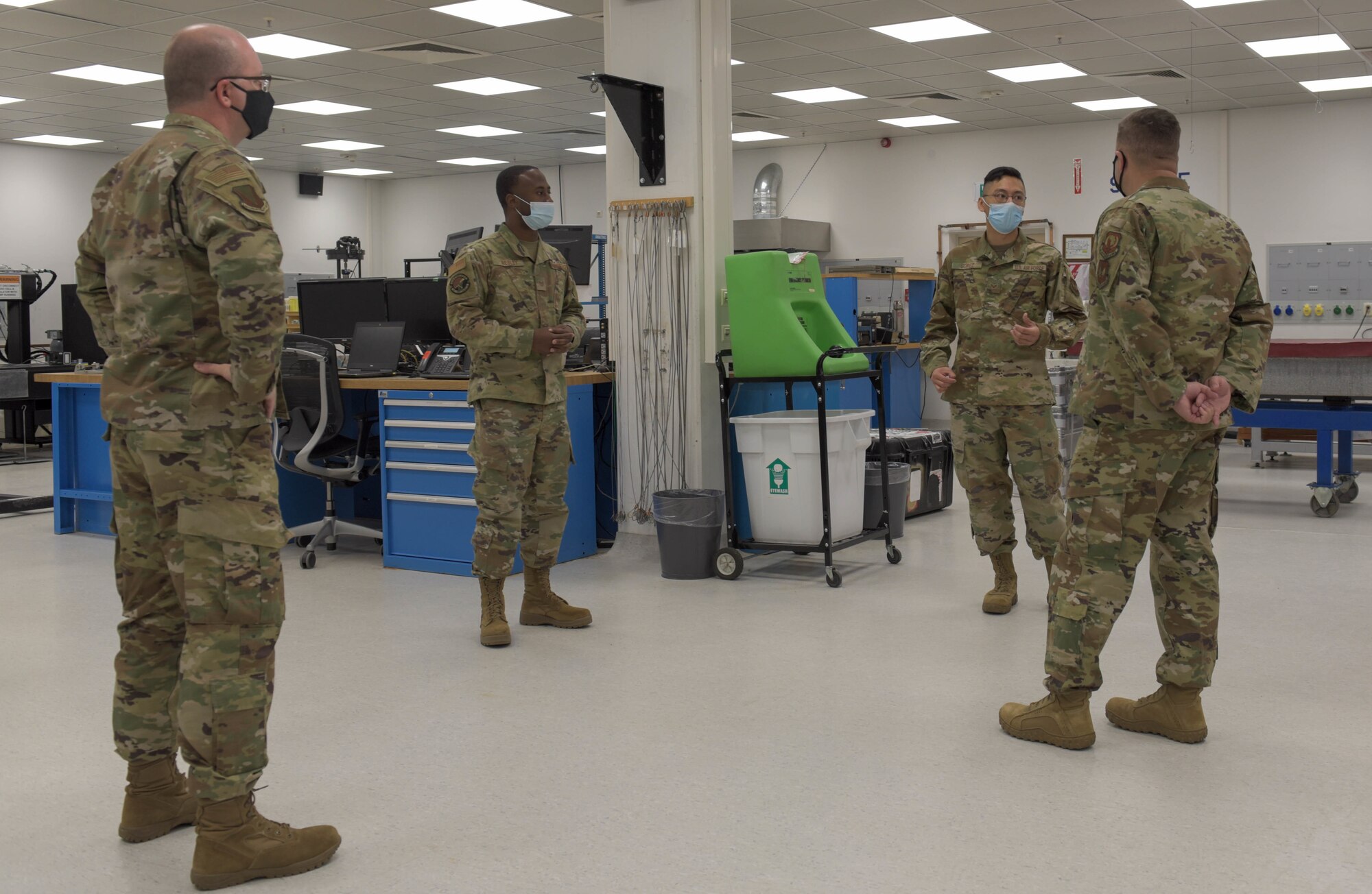 Airman talking to leadership