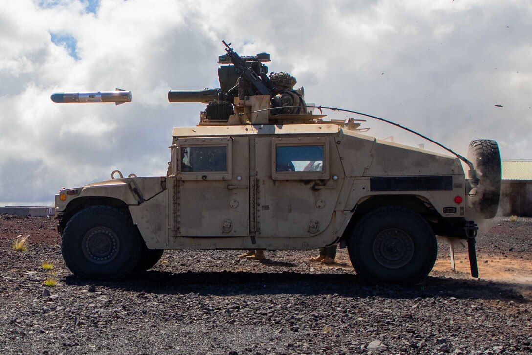 A missile is fired during an exercise.