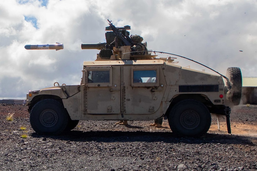 A missile is fired during an exercise.