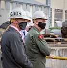 BREMERTON, Wash. – Vice Chief of Naval Operations Adm. Bill Lescher, visited Puget Sound Naval Shipyard & Intermediate Maintenance Facility, April 27, 2021, to tour PSNS & IMF facilities and discuss how the Public Shipyard Improvement Planand the Shipyard Infrastructure Optimization Program will enable PSNS & IMF to fully support the Navy the nation needs.(U.S. Navy photo by Wendy Hallmark)