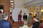 U.S. Air Force Col. Heather Yun, deputy commander for Medical Services, talks about the new lactation pods during an opening ceremony at Brooke Army Medical Center, Fort Sam Houston, Texas, April 10, 2021.
