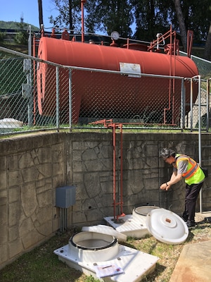 Dr. Hyun Jun Shin, an FED geologist, works to protect and preserve the environment through the Spill Prevention and Response Plan. The plan provides instructions and procedures for the prevention, response, control, and reporting of spills involving petroleum, oils, and lubricants and hazardous substances.