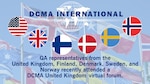 Graphic shows the United States, United Kingdom, Finland, Denmark, Sweden, and Norway's flags.