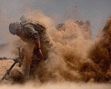 U.S. Army Soldiers assigned to the East Africa Response Force in support of the Combined Joint Task Force-Horn of Africa and French soldiers assigned to the 5th Overseas Intermarines Regiment participate in a live-fire joint artillery training event at the Djiboutian Range Complex, Djibouti, Feb. 2, 2021. U.S. and French forces took turns firing their weapons systems and demonstrating their capabilities.