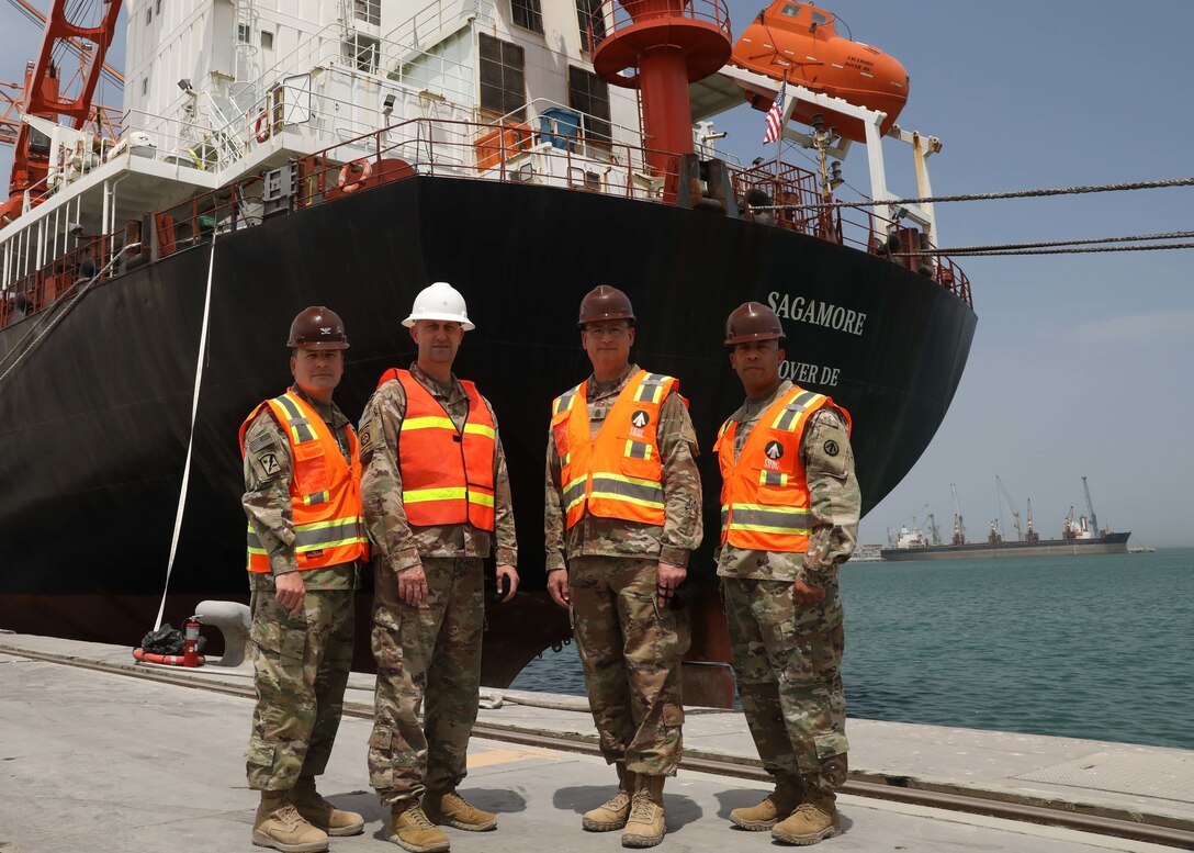 1st TSC DCG tours ammo off-load-on-load operations at Kuwait's Port Shuaiba