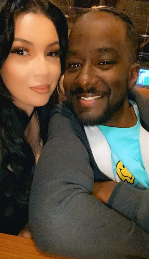 Sheratyn Phillips and his fiancé Amy Olvera