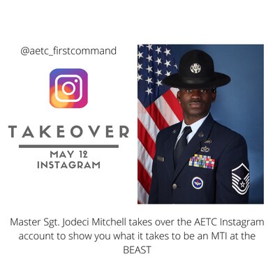 Graphic publicizing Instagram Takeover May 12.