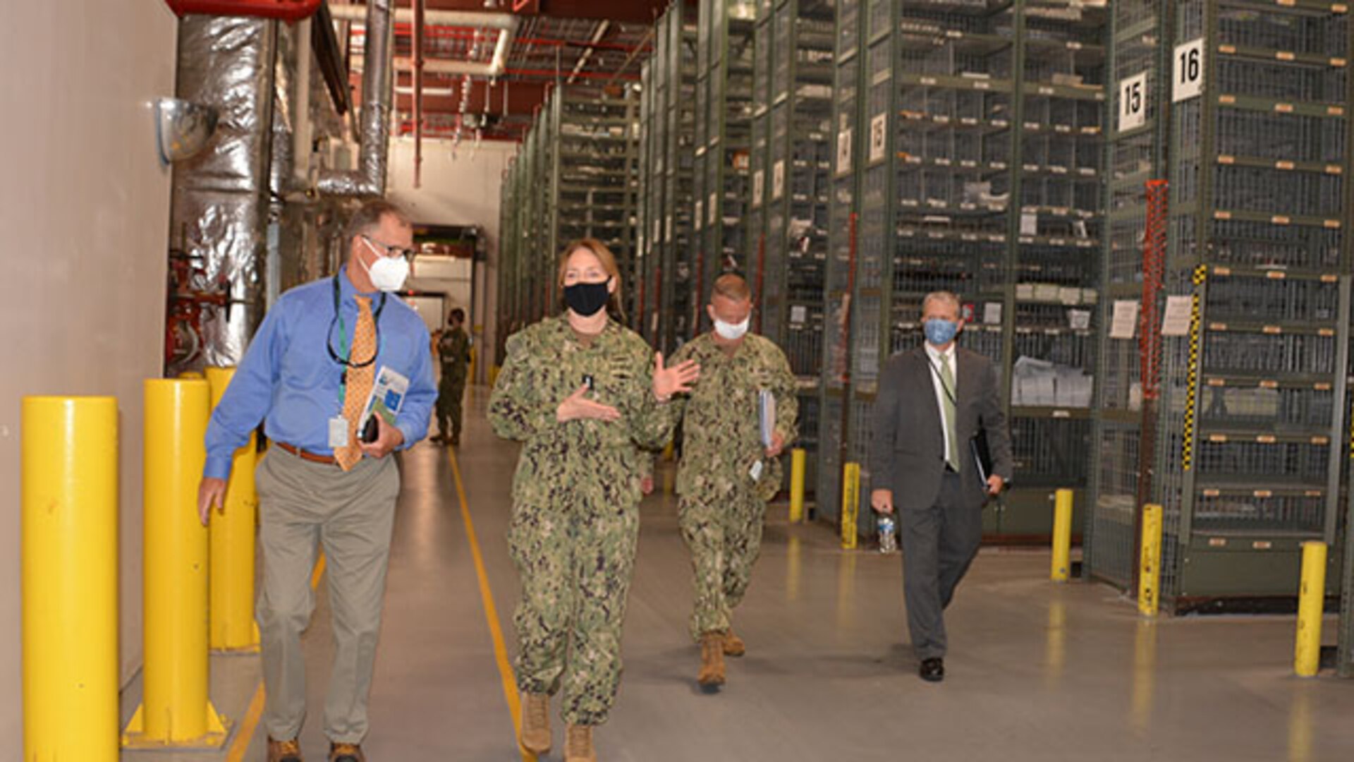 DLA Distribution Director shows admiral warehouse operations.