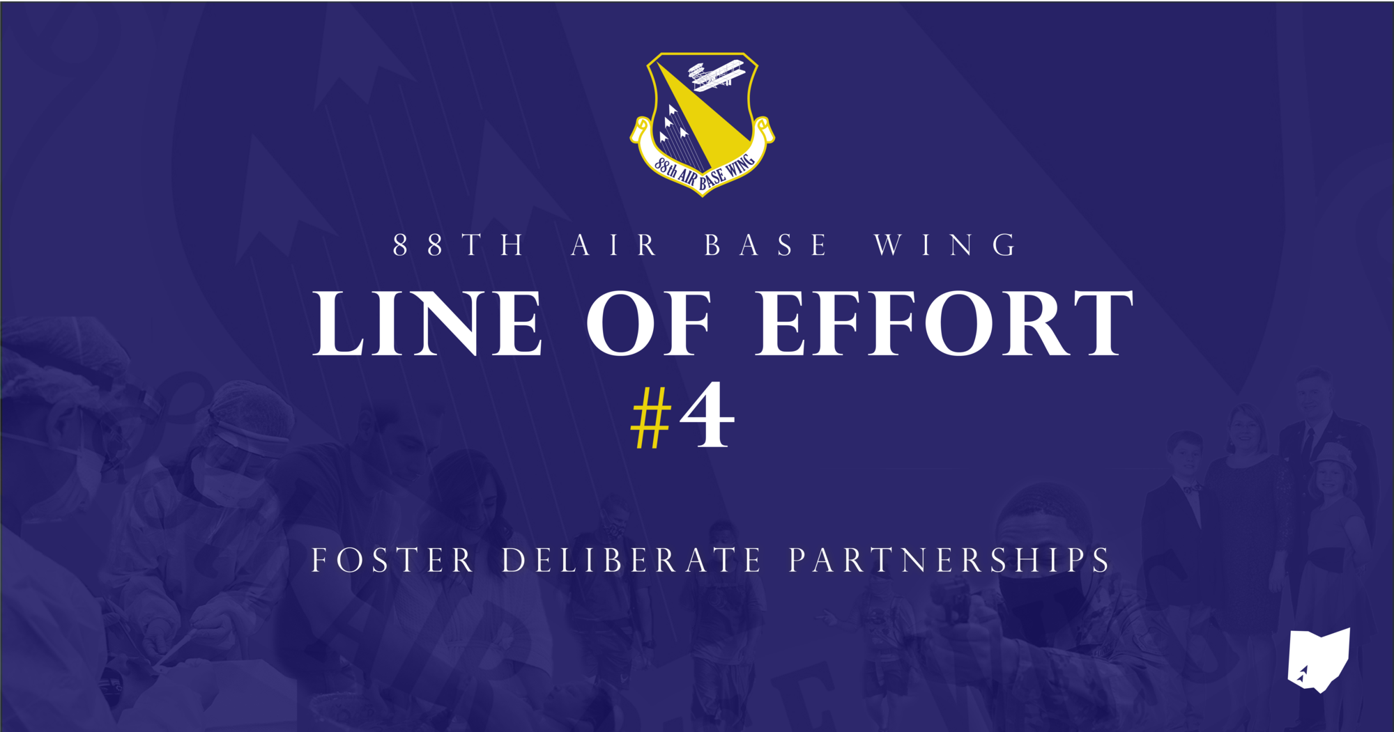Line of effort number four of the 88th Air Base Wing’s Strategic Plan fosters base and community partnerships to enhance Wright-Patt’s ability “deliver war-winning capabilities through agile installation and mission support” to all of its more than 115 mission partners.