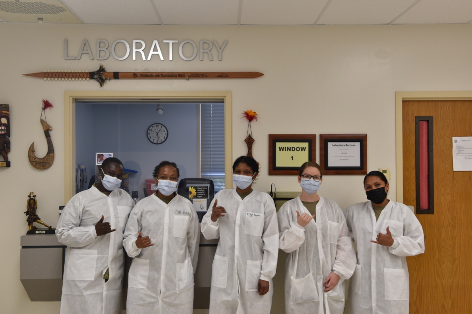Airmen from the15th Medical Group laboratory celebrated lab technician week in the final weeks of April to celebrate the medical personnel at Joint Base Pearl Harbor-Hickam, Hawaii, April 28, 2021. The lab serves Airmen and their families by analyzing blood and other body samples to check for chemical levels and prevent disease. (U.S. Air Force photo by 2nd Lt. Benjamin Aronson)