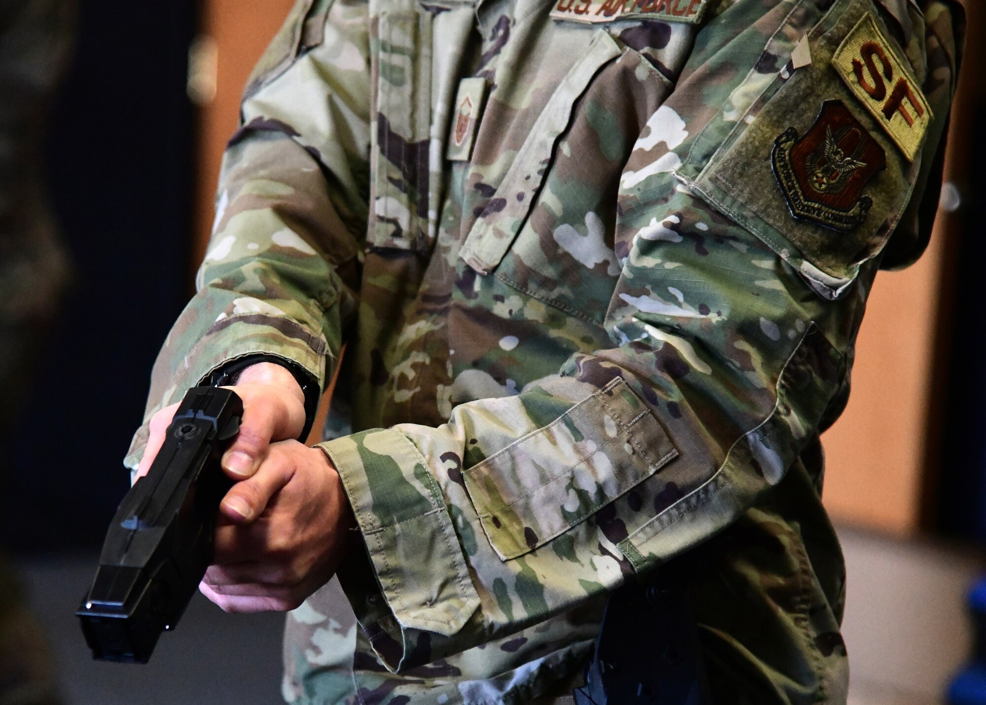 926th Security Forces Squadron practices taser drills during their Leader Led Training Course, April 10, 2021, at Nellis Air Force Base, Nevada.