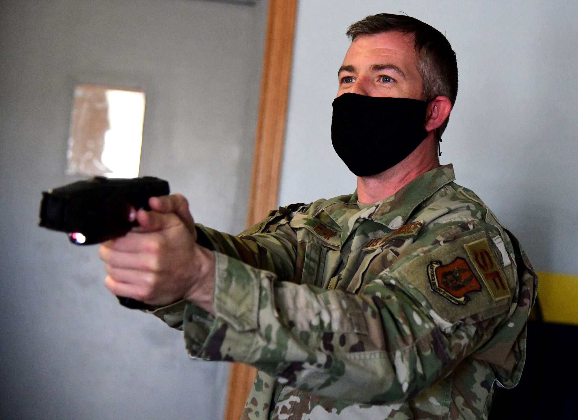926th Security Forces Squadron practices Taser drills during their Leader Led Training Course, April 10, 2021, at Nellis Air Force Base, Nevada.
