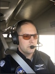 Flight Officer Camron Iverson of the Washington State Patrol tested laser protection lenses formulated at AFRL’s Materials and Manufacturing Directorate. (Courtesy photo)