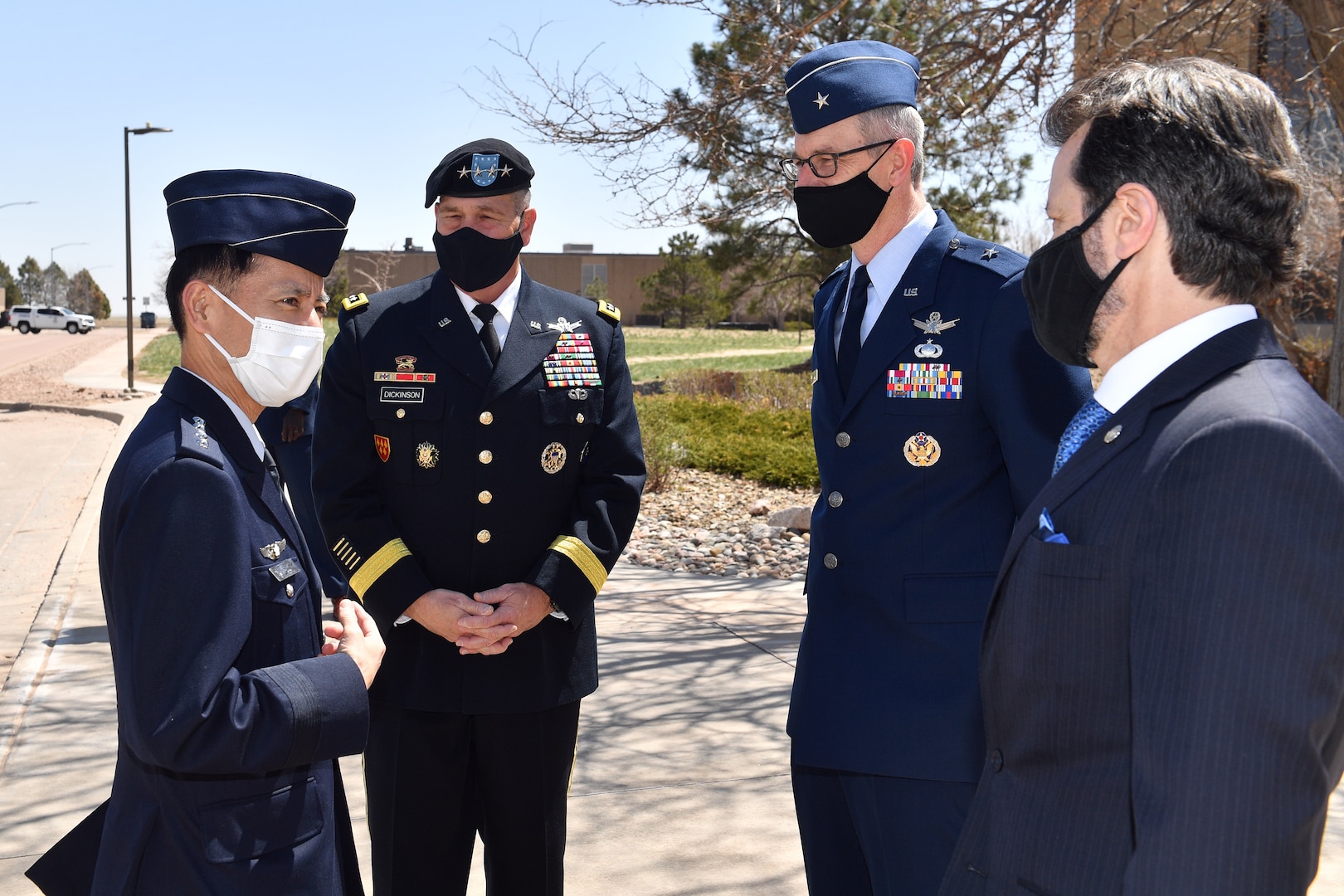 Japan and US leaders greet each other