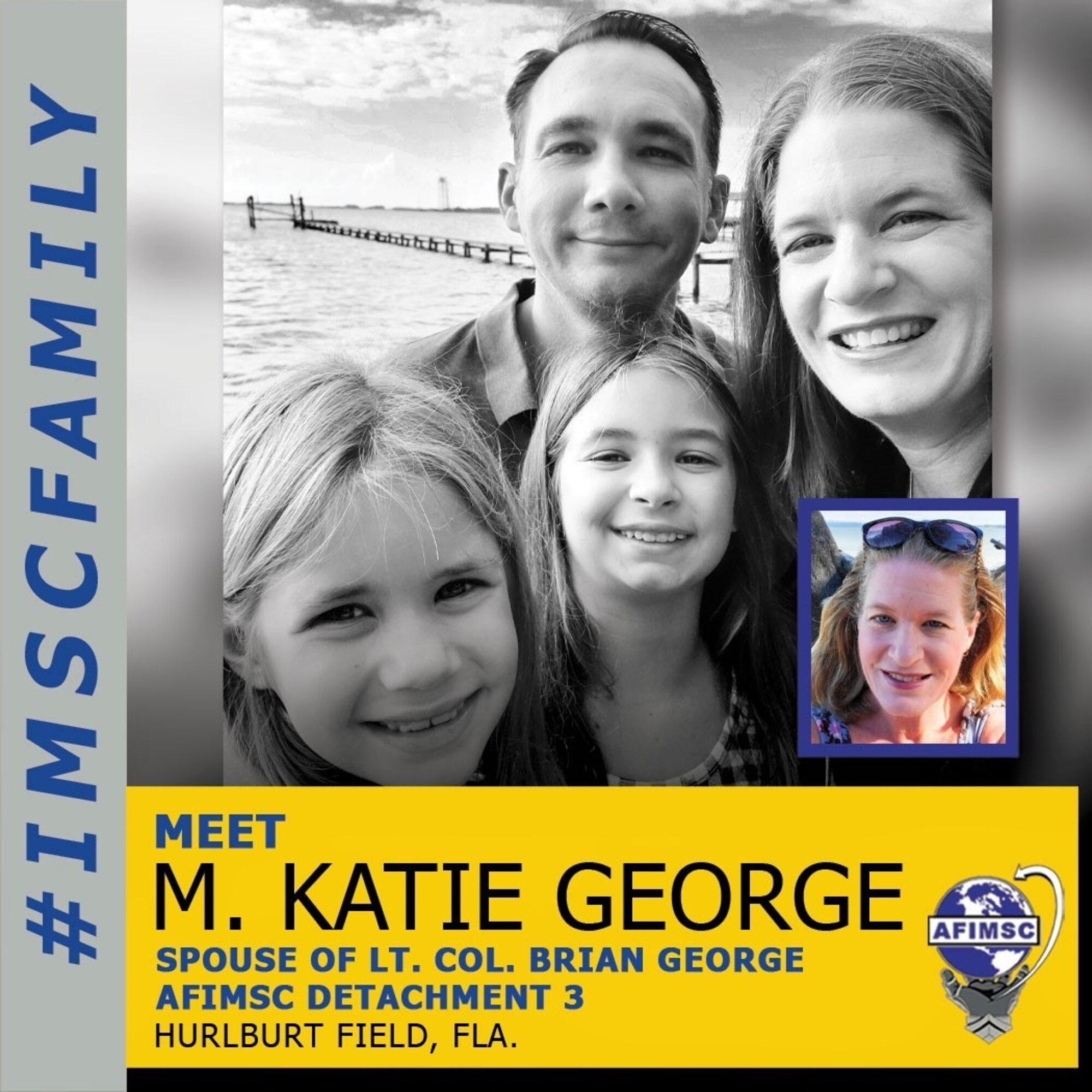 Graphic of M. Katie George and her family