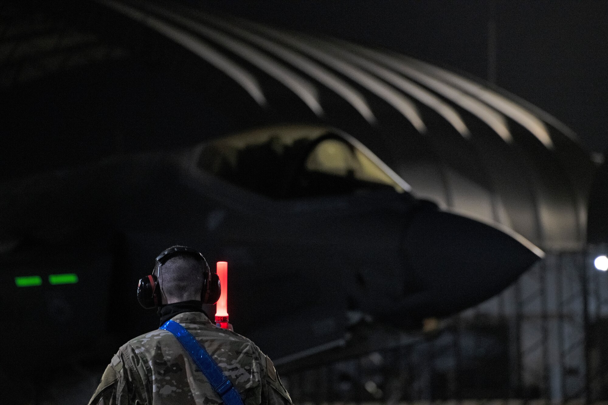 The 58th Fighter Squadron and 33rd Aircraft Maintenance Squadron conduct night flying operations to accommodate pilot training qualification requirements.