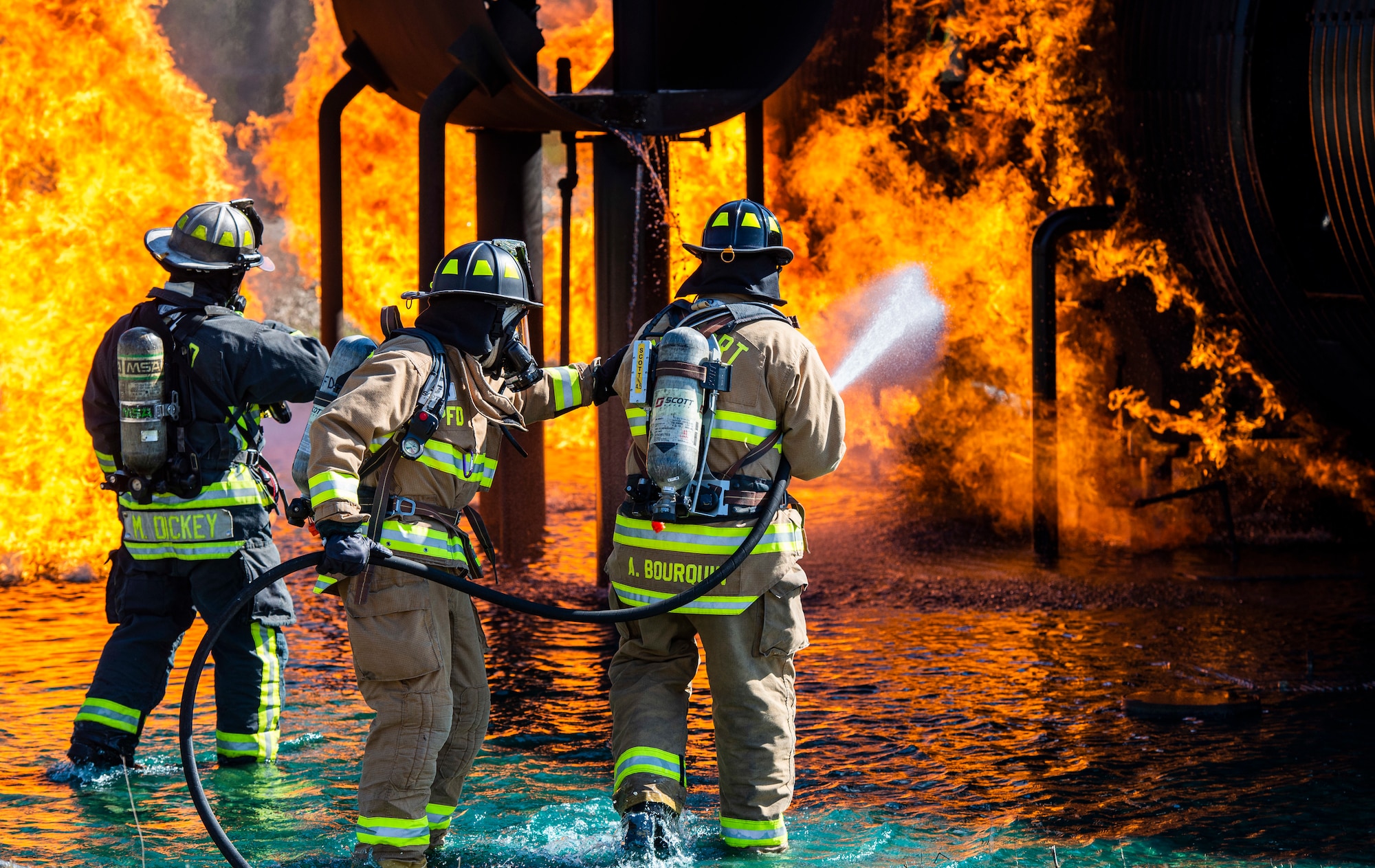 Wright-Patt Fire Department Conducts Fire Training