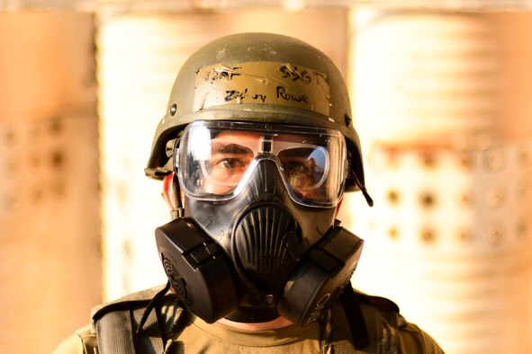 An Airman poses for a portrait.