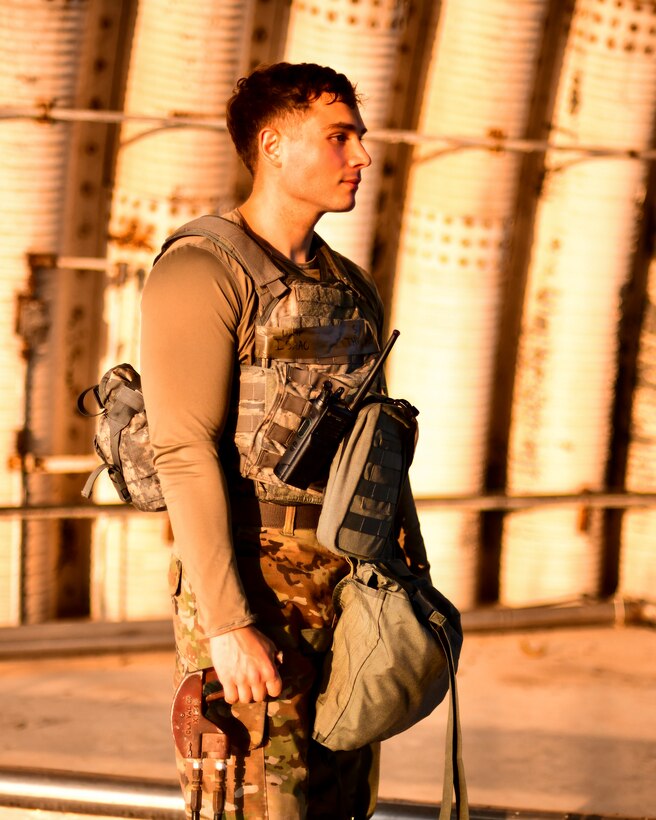 An Airman poses for a portrait.