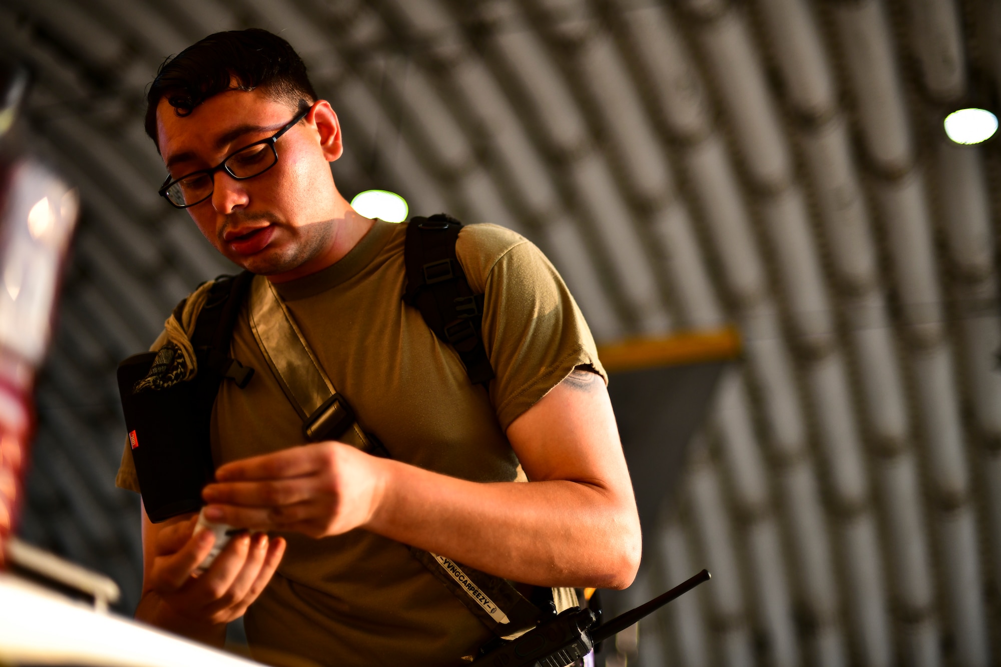 An Airman poses for a portrait.