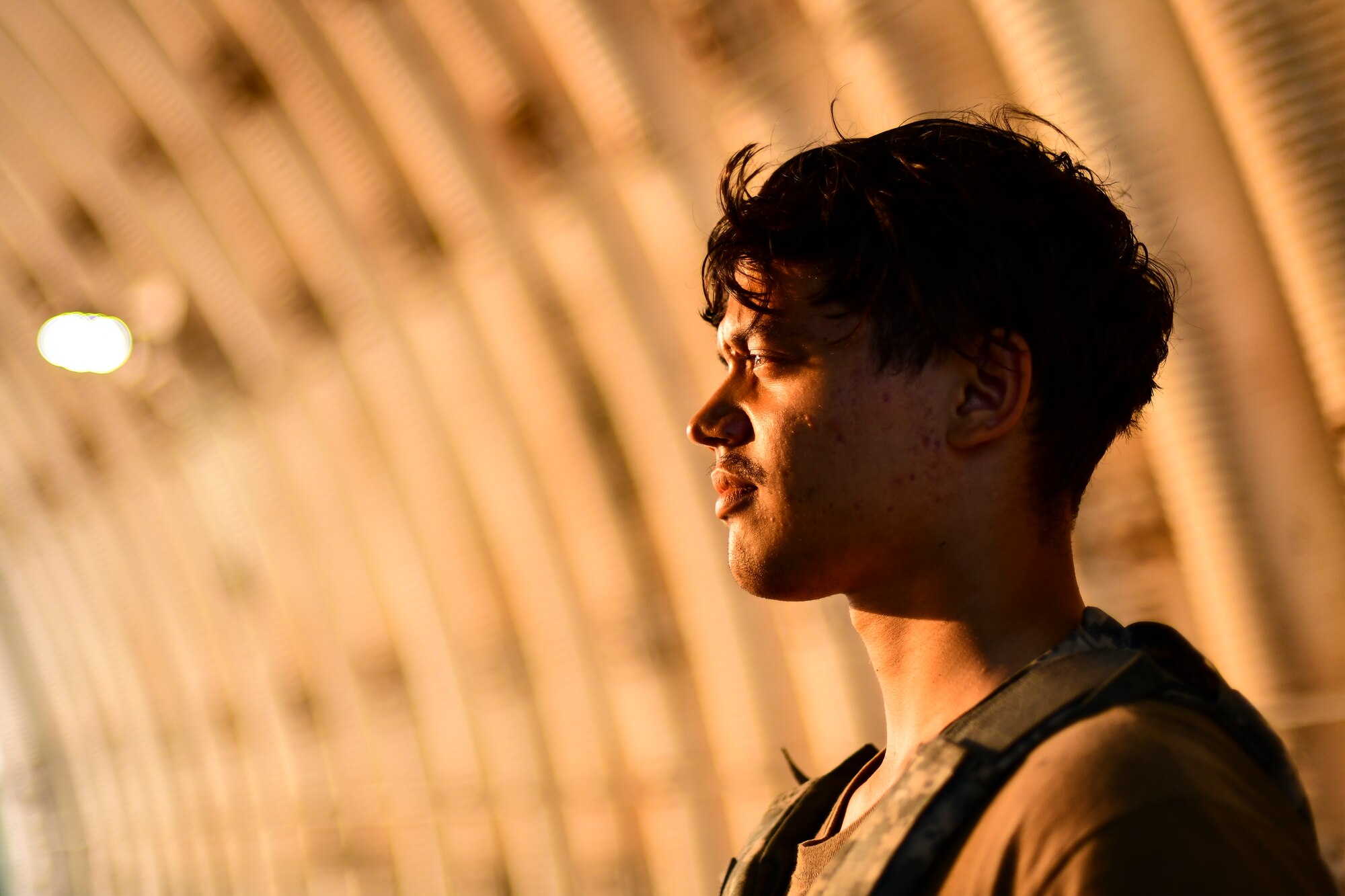 An Airman poses for a portrait.