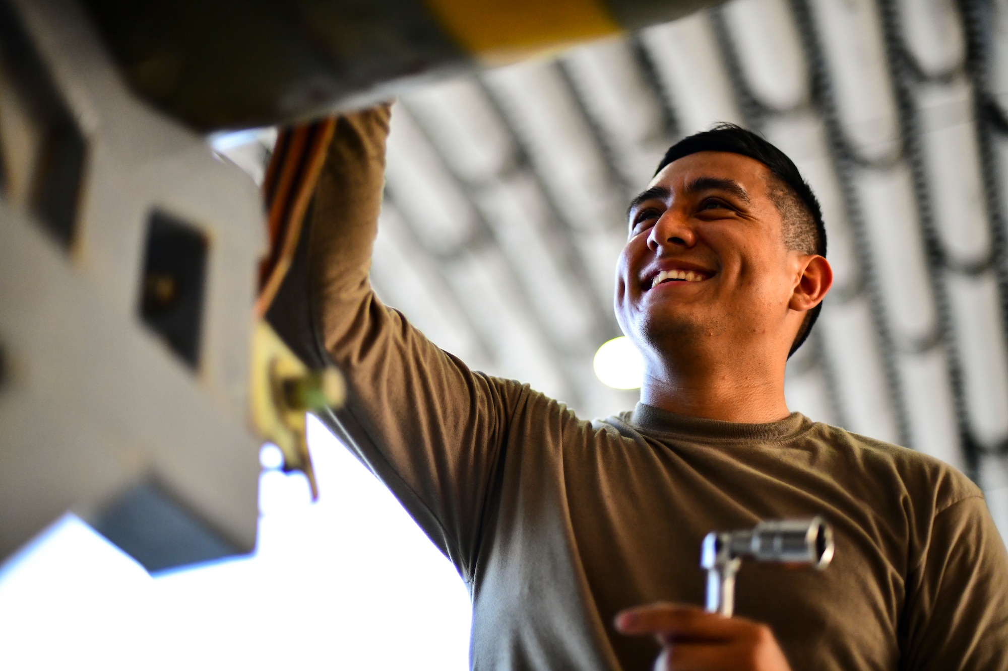 An Airman poses for a portrait.