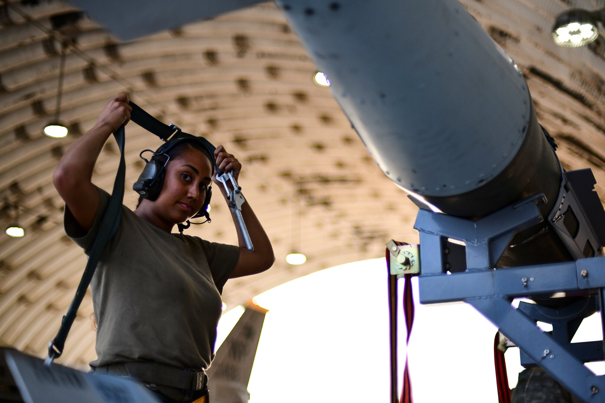 An Airman poses for a portrait.