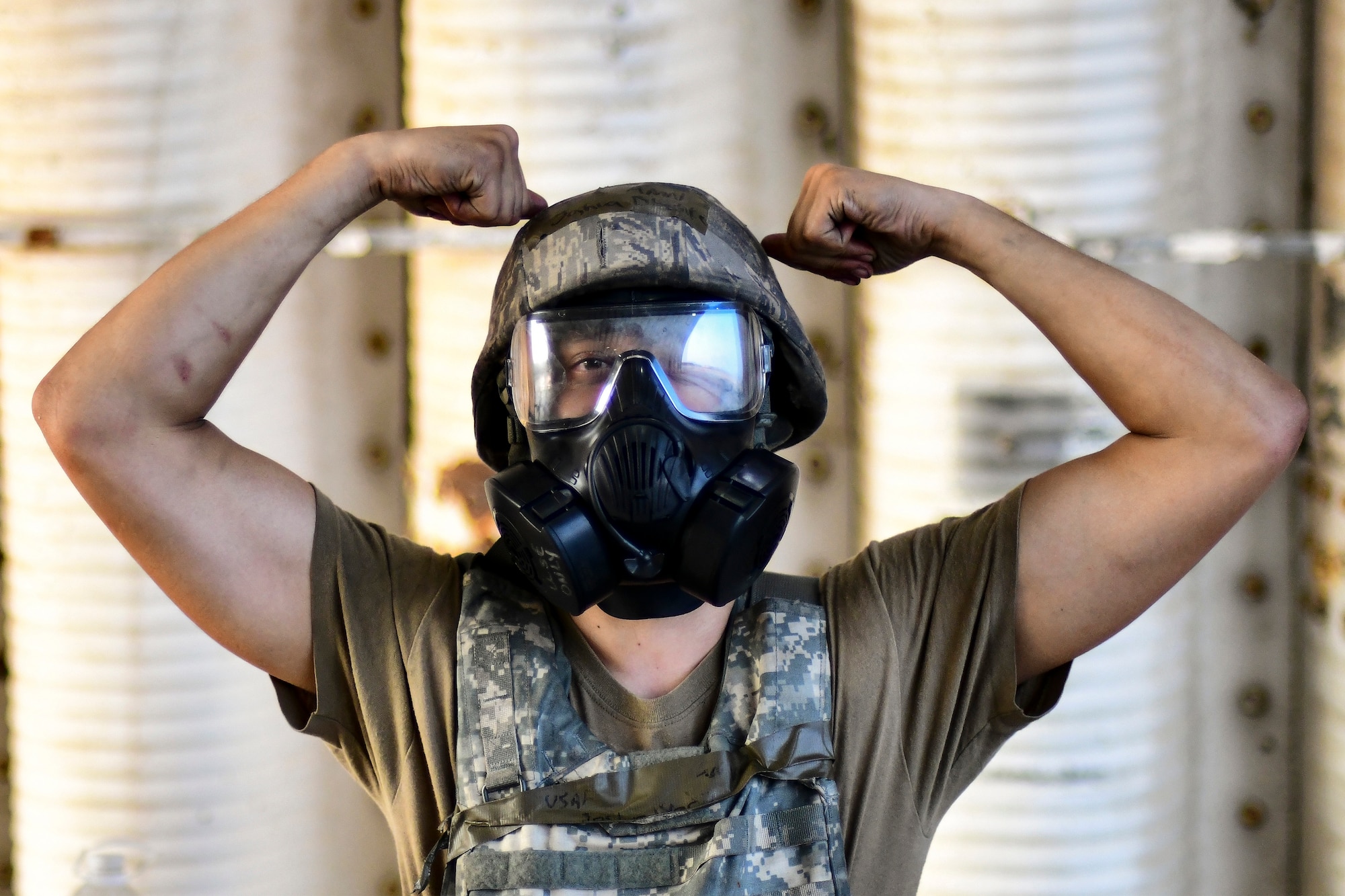 An Airman poses for a portrait.